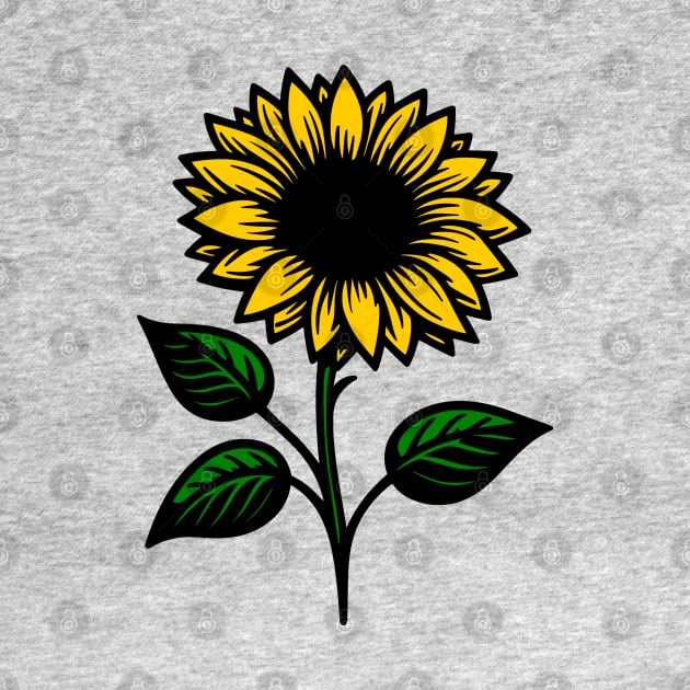 Sunflower with Stem by KayBee Gift Shop